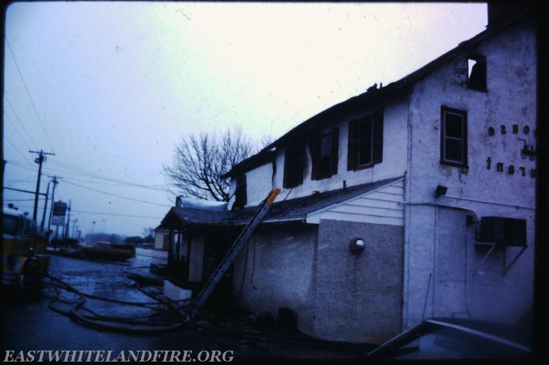 Firehouse Restaurant fire, Route 30 & Malin Road, East Whiteland Township. Photo courtesy of Gary Long.