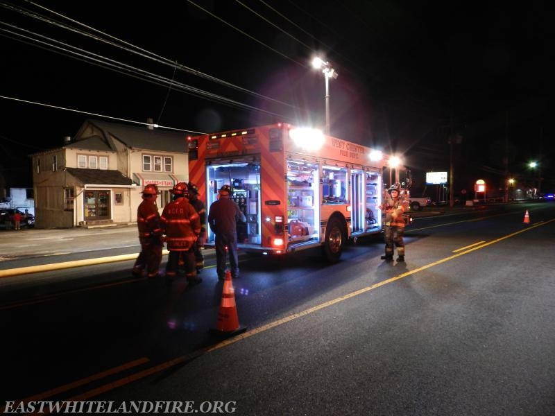 West Chester Goodwill with Air/Light 52 at East Whiteland building fire December 24, 2016.