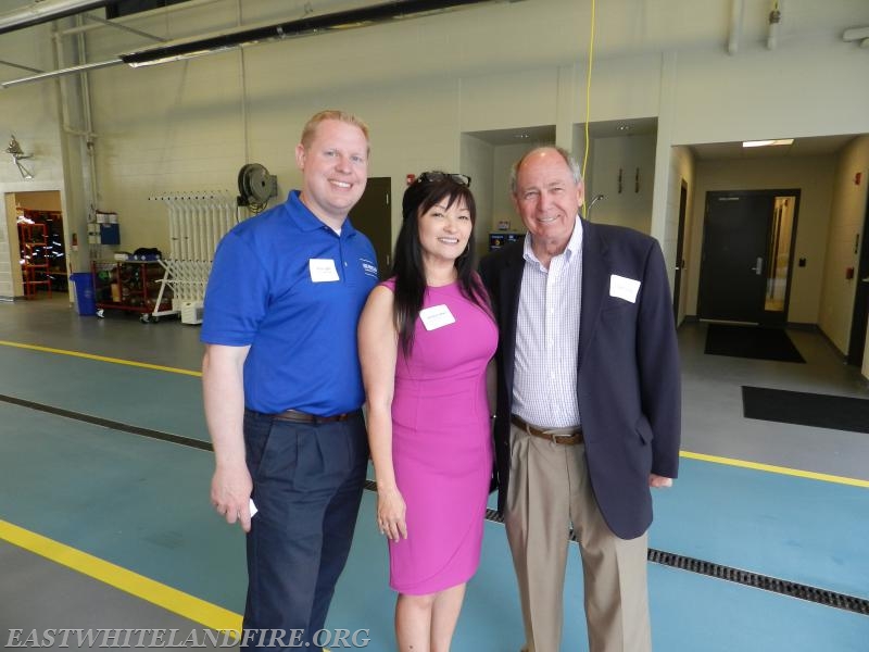 Eric Light, Debbie Abel, and Joe Rubino at Station 5 for the East Whiteland Business Partnership meeting on April 21, 2016.